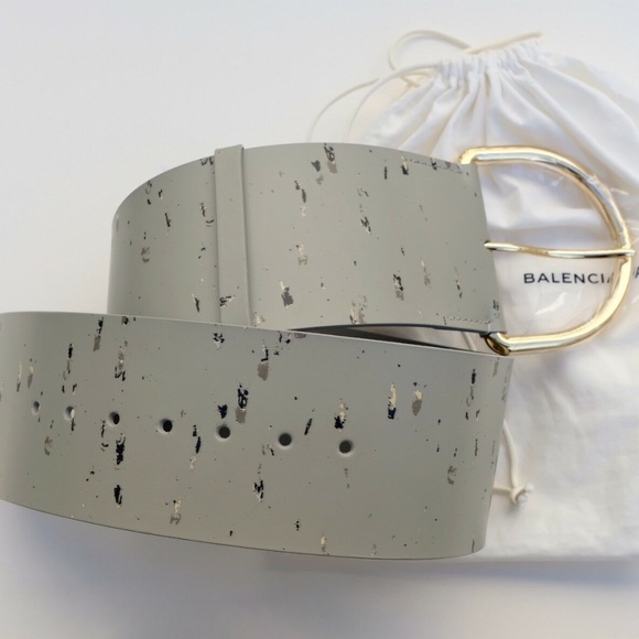 BALENCIAGA Oversized Linoleum Leather Waist Belt - Picture 3 of 5